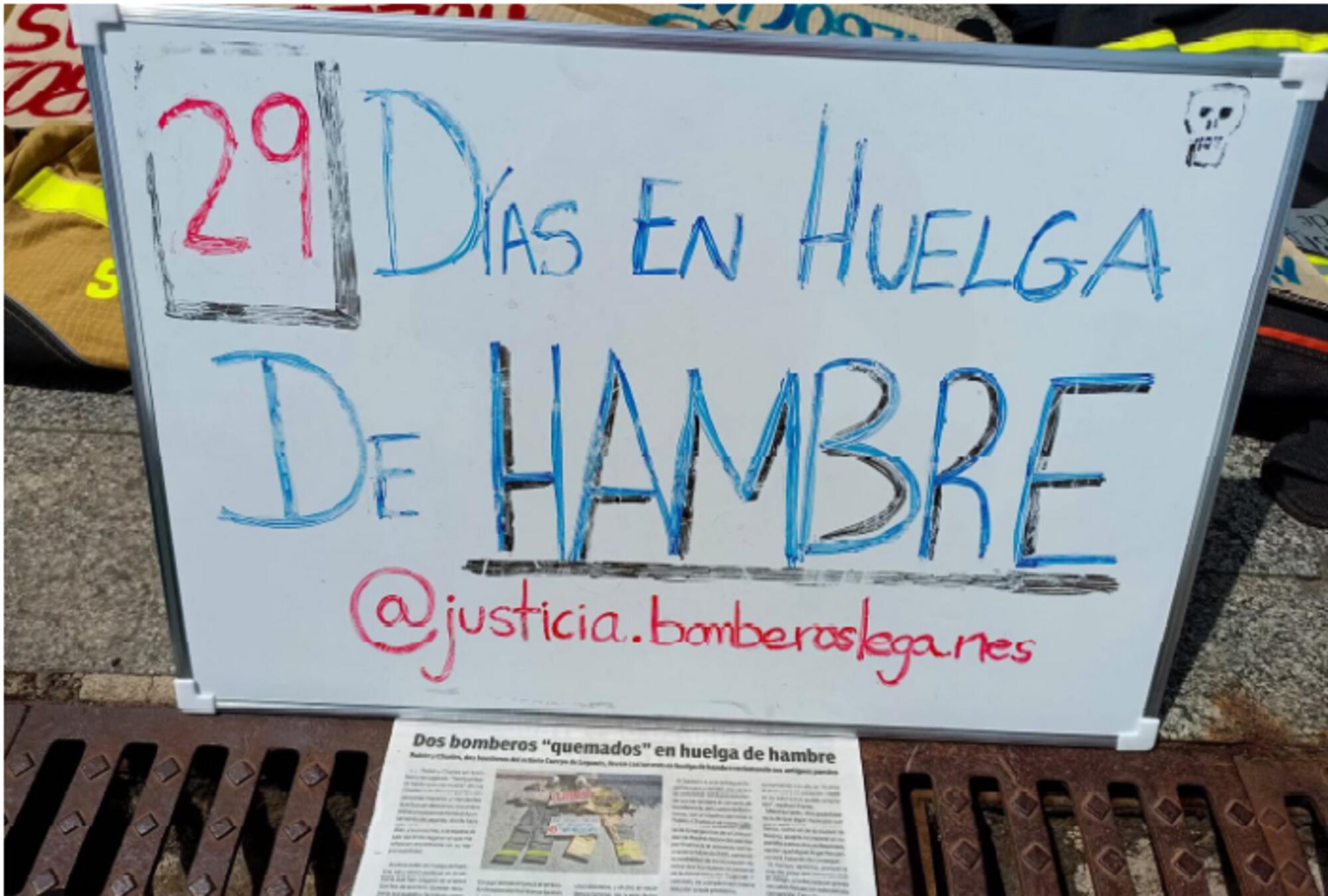bomberos leganes fin huelga de hambre